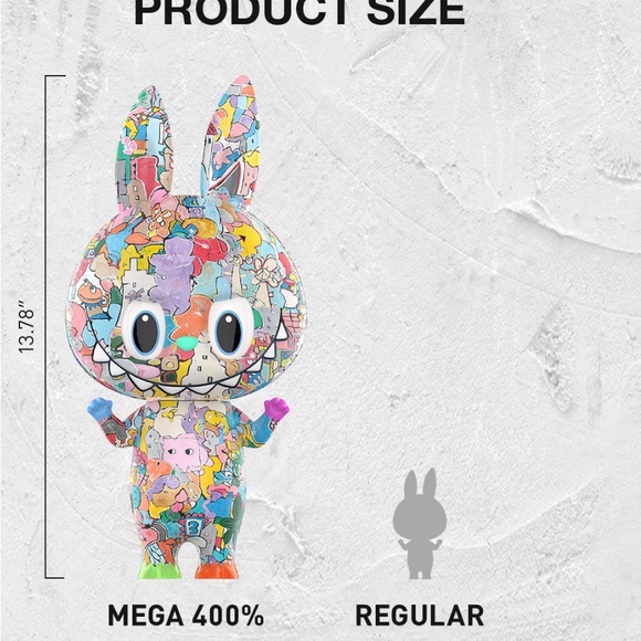 Pop Mart Mega Labubu 400% 10th Anniversary Figure Sealed - Picture 6 of 7